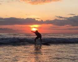 The star enjoys adventure sports like Water Surfing in his free time. 